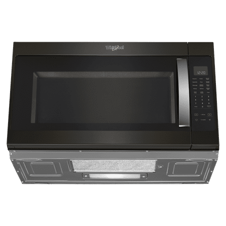 Whirlpool - 2.1 Cu. Ft. Over-the-Range Microwave with Sensor Cooking - Black stainless steel