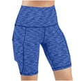 thumbnail image 4 of LEKWK Short Leggings for Women High Waist Side Pockets Tummy Control Gym Leggings Stretchy Yoga Workout Leggings Compression Running Athletic Gear, 4 of 7