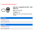 thumbnail image 2 of Ball Joint - Compatible with 2002 - 2005 BMW 745i 2003 2004, 2 of 2