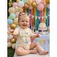 thumbnail image 6 of BemeyourBBs Baby Boys Girls First Birthday Romper Outfits One Years Old 1st Birthday Clothes Short Sleeve Cake Embroidery Bodysuit Playsuit Summer Clothing, 6 of 9