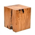thumbnail image 3 of Home Square Outdoor Modern No Assembly Tweak Wood End Table, Brown (Set of 2), 3 of 4