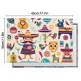 thumbnail image 5 of Colorful Mexican Elements Summer Placemats Table Placemats Set Of 6-Linen Kitchen Washable Placemats Table Mats 11.8"x17.7" Non-Slip Heat Resistant, 5 of 5