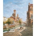 thumbnail image 2 of Alighieri, Giovanni 15x17 Black Ornate Wood Framed with Double Matting Museum Art Print Titled - Venice VII, 2 of 4