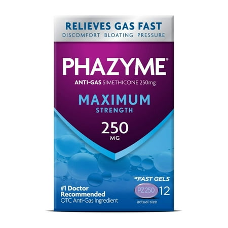 Phazyme Maximum Strength Softgel, 250mg, 12 Ct