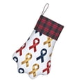 thumbnail image 3 of Dog Paw Decorative Socks 17x11.8in Top With A Strap Design For Easy Hanging For Festive Christmas Party Decorations Cancer Awareness Ribbon Pattern - Metallic Elegance (1), 3 of 8