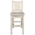 thumbnail image 4 of Homestead Collection Barstool w/ Back, w/ Laser Engraved Bronc Design, Clear Lacquer Finish, 4 of 5