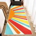 thumbnail image 2 of Hasoo 2' x 6' Hallway Runner Rug Colorful Washable Rug Sun Print Modern Boho Runner Rug for Room Laundry Room, Red/Orange, 2 of 6