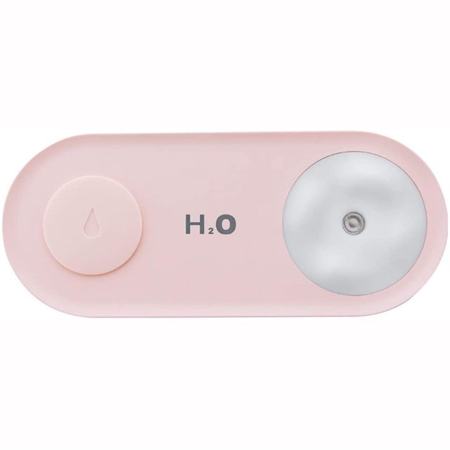 USB Mini Humidifier Rechargeable Portable Aquarius Humidifier Silent Bedroom Office Creative Gift (Pink)