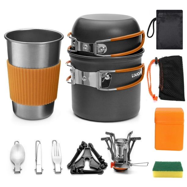 Kit Utensilios Cocina Barbacoa Kit De Utensilios De Cocina Para Camping Y Barbacoa - 14 Piezas De Acero Inoxidable, Con Bolsa De Transporte Kit Camping Cocina