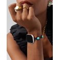 thumbnail image 5 of Wearlizer Boho Turquoise Bracelet Compatible with Apple Watch Band 42/41/40/38/46/45/44/49mm, Adjustable Jewelry Gemstone Strap for iWatch Ultra Series SE 10 9 8 7 6 5 4 3 2 1, 5 of 6