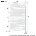 thumbnail image 6 of POSHIONS Jungle Decorative Screen White 76"H x 47.2"L x 15.7"W, 6 of 6