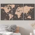 thumbnail image 3 of wall26 Canvas Print Wall Art Set Retro Vintage Antique Sepia World Map Global Country Illustrations Modern Decorative International Educational for Living Room, Bedroom, Office - 16"x24" x, 3 of 5