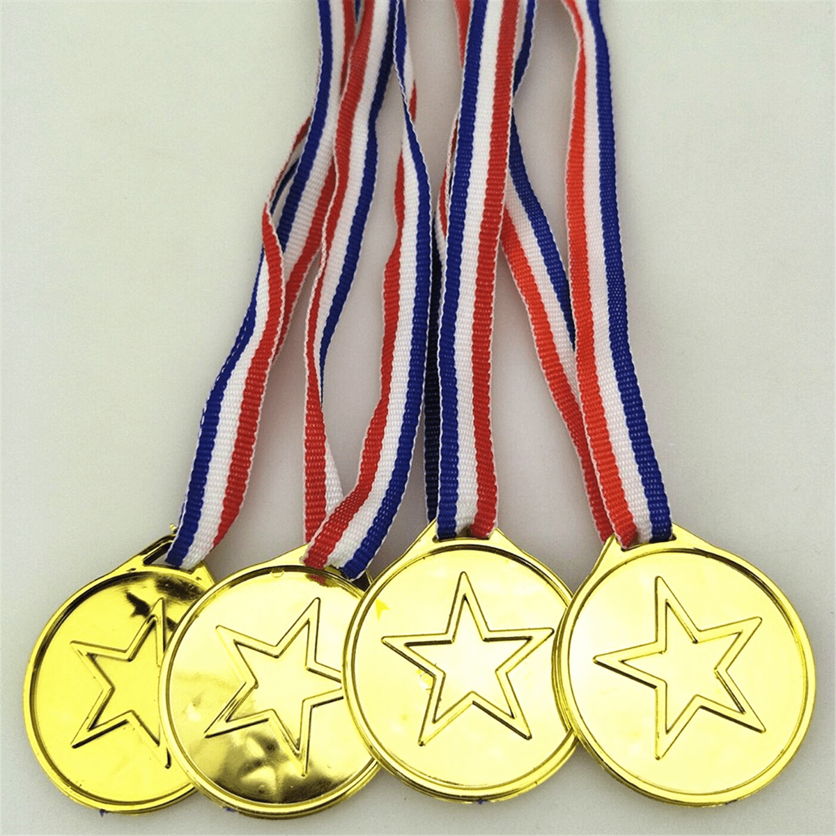 Lot De 10 Médailles Olympiques En Or - Pour Récompenses, Fêtes, Sports, Cadeaux