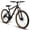 Black, variant on Coowa 27.5 Inch Mountain Bike, High Carbon Steel Frame, Disc Brakes, Stylish Brown Edge Tires, Black + Red Color for Commuting & Outdoor Exploration