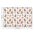 thumbnail image 5 of White Highland Cow Flower Flannel Non Slip Door Rugs,Washable Door Mats Indoor,Decorative Door Mats,Dirt-Resistant and Absorbent Doormat for Entrance,Bedroom,Kitchen,Bathroom,23.5"x16", 5 of 5