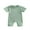 Green, variant on Wassery Baby Boys Girls Summer Rompers 6M 12M 18M 24M Infant Short Sleeve Crew Neck Solid Color Ribbed Jumpsuits