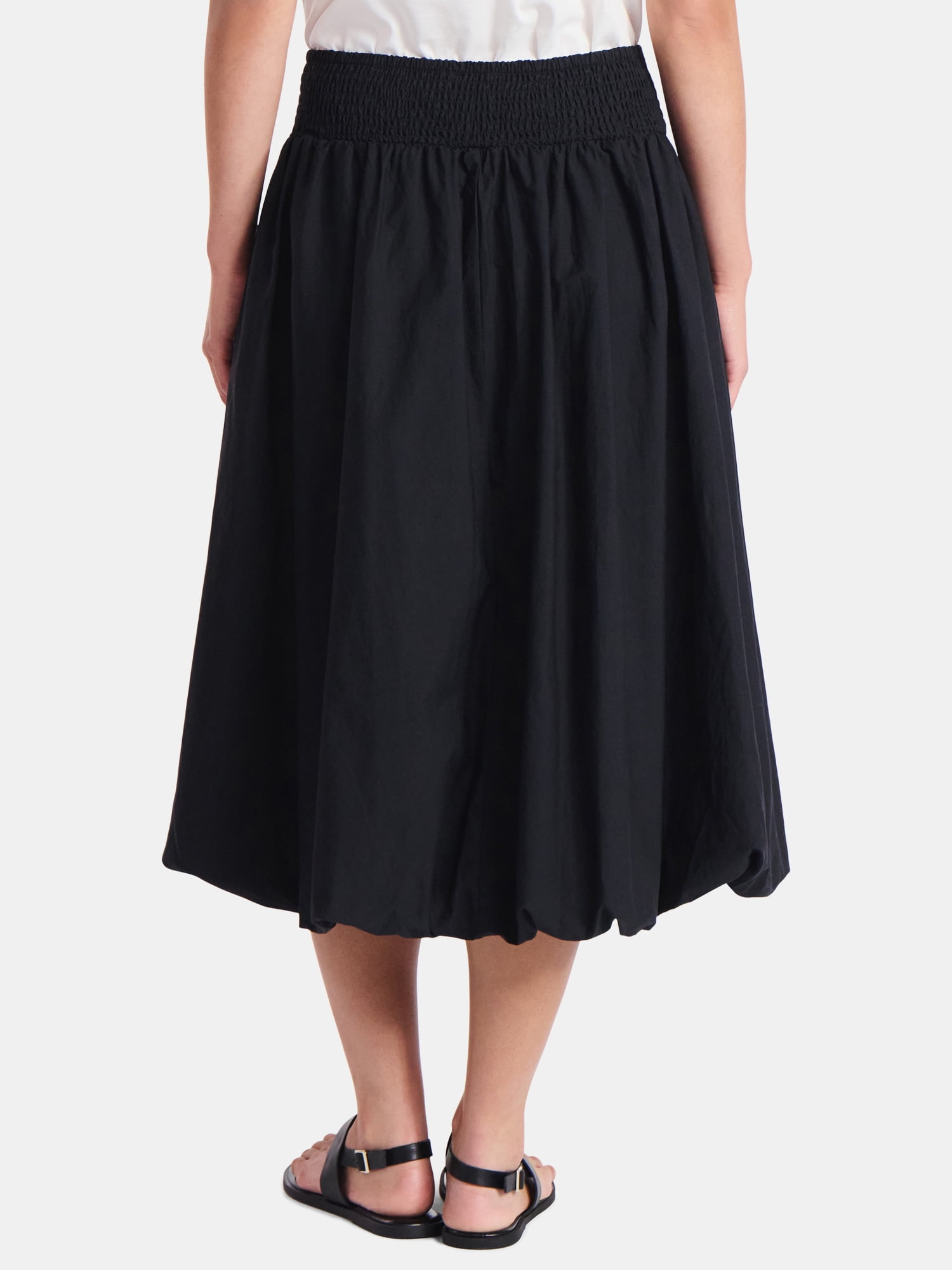 Time and Tru Women's Bubble Hem Midi Skirt, Sizes XS-XXXL