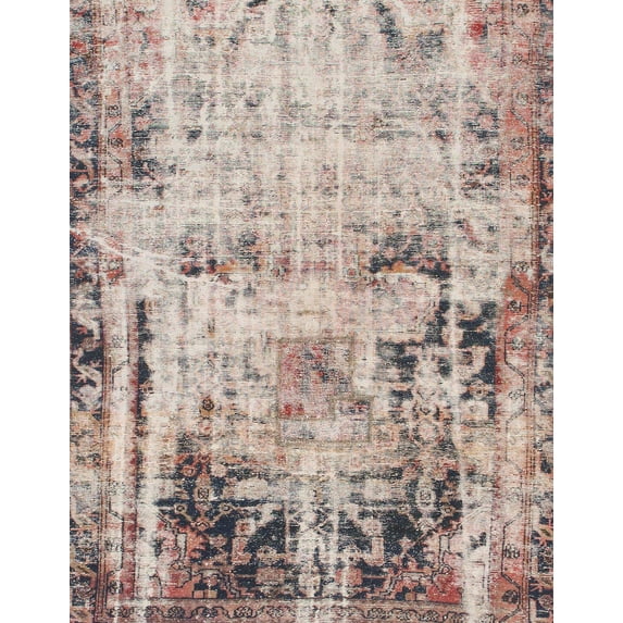 Ahgly Company Machine Washable Indoor Rectangle Abstract Mauve Taupe Purple Area Rugs, 3' x 5'