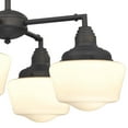 thumbnail image 3 of Westinghouse 6342000 Scholar Four-Light Indoor Convertible Chandelier/Semi-Flush Ceiling Fixture, Oil Rubbed Bronze Finish with White Opal Glass, 3 of 3
