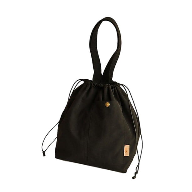Bolsa isotérmica de nailon reutilizable para la compra, ideal para viajes y pesca al aire libre. Negro