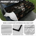 thumbnail image 6 of Renewold Golf Cart Seat Cover with 4 Pockets Sweat Absorption Comfortable Golf Cart Seat Towel Blanket Easy to Install Washable for Women Men, Deer American Flag Camo, 6 of 7