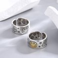 thumbnail image 3 of Fashionable Adjustable Smile Face and Star Ring Antique Style Finger Opening Ring Handmade Jewelry for Daily Wear, 3 of 12