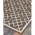 thumbnail image 4 of Furnish My Place Design1115 Brown 4'5"x7' Geometric Blocks Area Rugs For Indoor & Outdoor, Easy To Clean & Fade Resistant Washable Rug, Brown, 4 of 5