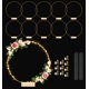 thumbnail image 1 of Set de Aros Florales Metálicos Hollyfly Dorados de 12" Paquete de 10 con Luces LED, 1 of 9