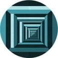 thumbnail image 1 of Ahgly Company Machine Washable Indoor Round Transitional Deep Teal Green Area Rugs, 6' Round, 1 of 7