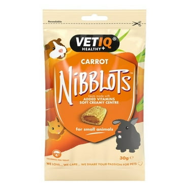 M & C VetIQ Nibblots Carrot Small Animal Treats 30g Case of 8