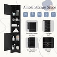 thumbnail image 5 of AENKYO 66.9" Corner Bathroom Cabinet with Adjustable Shelves, Tall Space-Saving Organizer for Bathrooms, Black, 5 of 10