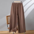 thumbnail image 6 of Jerdar Women's Lightweight Linen Capri Pants Summer Wide Leg Pocket Drawstring Elastic Waist Pants XXL, 6 of 9