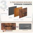 thumbnail image 5 of Nightstand with 5 Drawers, Vertical Storage Tower with Sturdy Steel Frame and Wood Top, Removable Fabric Bin Organizer for Bedroom Closet Entryway Dorm, Brown, 5 of 7