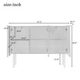 thumbnail image 2 of AISWORD Modern Sideboard Buffet Cabinet - Sideboard Storage Cabinet with Gold Metal Legs and Handles, Adjustable Shelves - Ideal for Living Room and Dining Room (White), 2 of 7