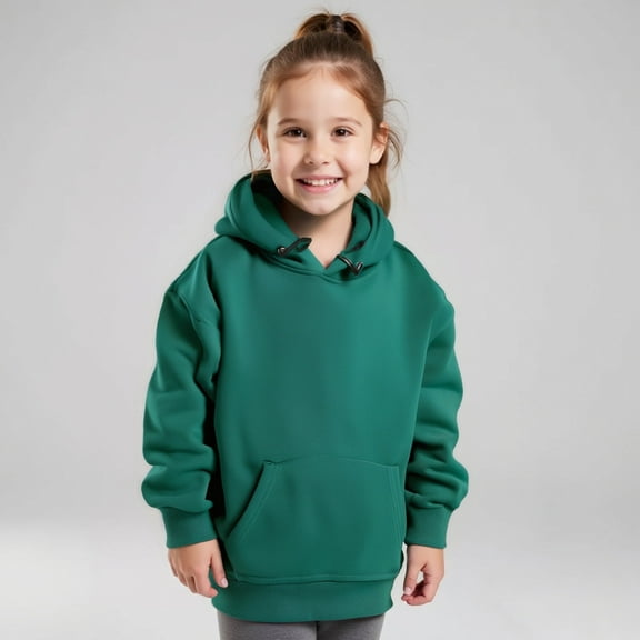 LIUYUNNN Kids Hoodie Pullover Green Hoodies Casual Long Sleeve Sweatshirts Jackets Warm Fall Winter Clothes Kids Boys Clothes 6-7 Years Boys Girls Fall Outfits
