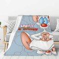 thumbnail image 3 of Manta de felpa suave y cómoda de Pinky y Cerebro, ligera y cálida, de franela, para sofá cama, 40 x 30 pulgadas, 3 of 8