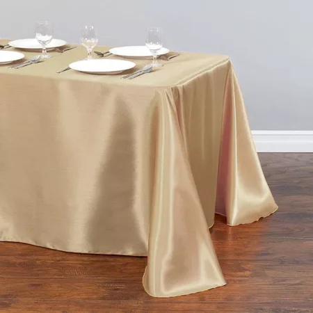 

BITFLY Satin Tablecloth 57x79Inches Rectangular Table Overlay Cover Bright Silk Tablecloth Smooth Fabric Table Decor for Wedding Banquet Table Decoration