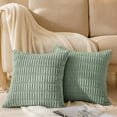 thumbnail image 7 of Throw Pillow Covers 18x18 Inch, Set of 4, Corduroy Soft Striped Farmhouse Boho Pillow Cover, Modern Decorative Cushion Pillow Case for Couch Sofa Bedroom Living Room, 7 of 7