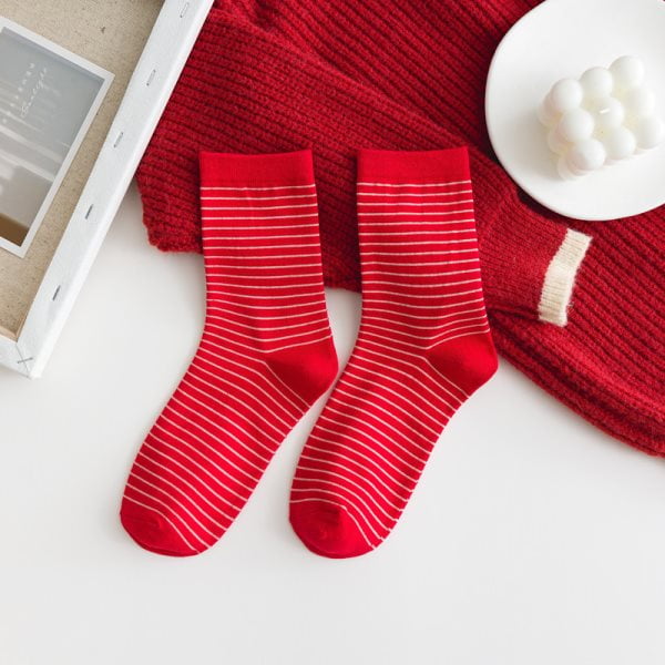 6 Pairs/Set Cute Christmas Baby Cotton Socks Absorb Sweat Permeability Socks 