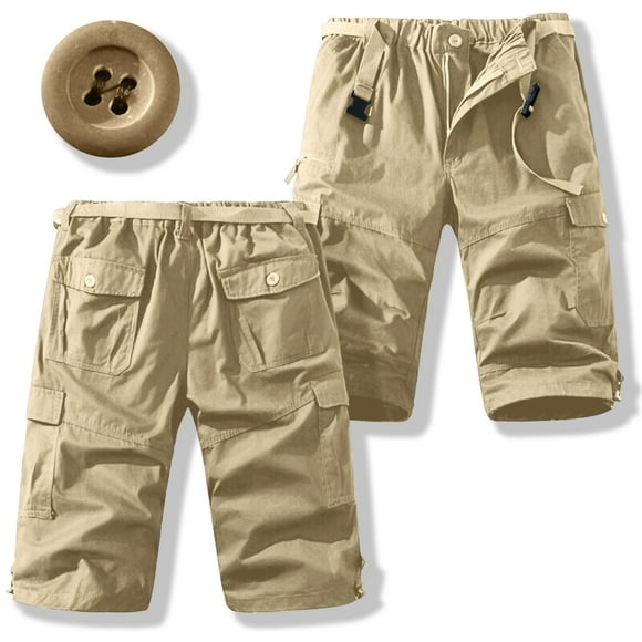 Mens Cool Shorts Baggy Mens Shorts Short Shorts for Men Work Shorts Mens Walking Shorts Mens Dress Shorts, Khaki, 4XL