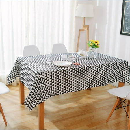 Micelec Fashion Triangle Tablecloth Cotton Linen Dining Table Home Furniture Decoration