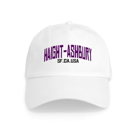 CafePress - HAIGHT ASHBURY SF Cap - Adjustable 100% Brushed Unisex Casual Cotton Baseball Cap, Beige, 1