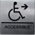thumbnail image 1 of ACCESSIBLE Right Arrow Sign -(Aluminium,Silver,Size 9x9)-The Sensation line (ref-2201), 1 of 3
