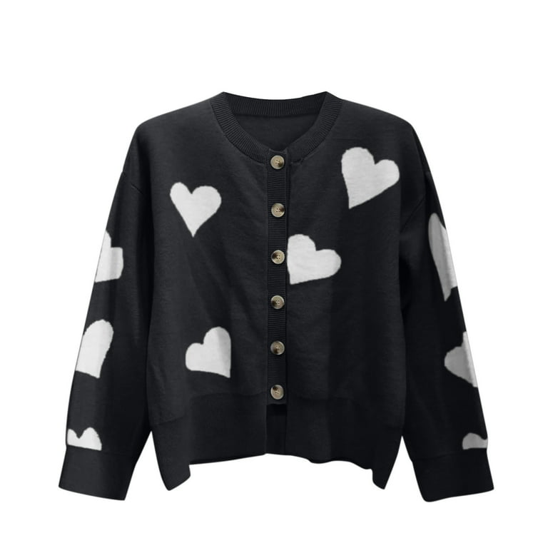 HYSFORM™ HEARTS KNIT CARDIGAN BLACK Lサイズ HYSFORM™ HEARTS KNIT CARDIGAN BLACK Lサイズ