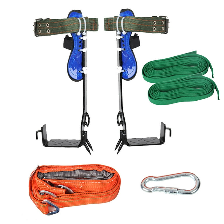 1 Set Tree Climbing Gear Safety Harness Belt Rope Spike Shoes Tree Climbing  Aid 
