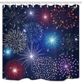 thumbnail image 1 of RYLABLUE Christmas Decor Colorful Firework In Sky Night Polyester Fabric Bathroom Shower Curtain 66x72 inches, 1 of 1