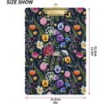 thumbnail image 3 of FMSHPON Watercolor Floral Clipboard Hardboard Wood Nursing Clip Board and Pull for Standard A4 Letter 13x9 inches, 3 of 7