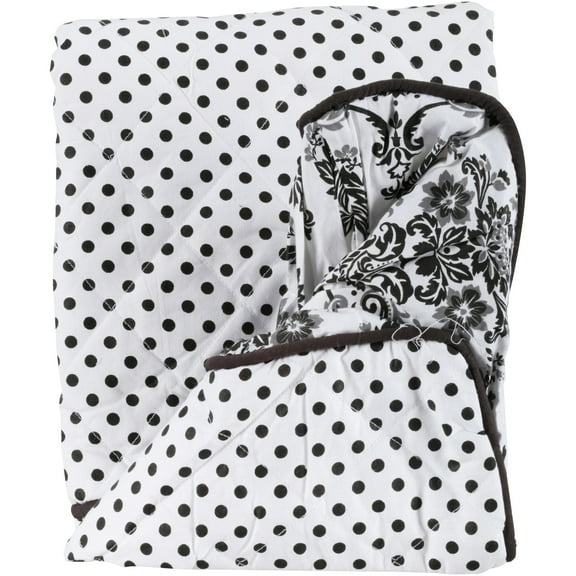 Bacati Black/White Polka Dots & Stripes Changing Pad Cover