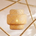 thumbnail image 2 of Aiwen Unique Geometric Rattan Pendant Light Modern Exquisite Hanging Ceiling Lamp, 2 of 7