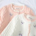 thumbnail image 5 of Esaierr Kids Baby Sweater Cardigan Toddler Embroidered Flower Jacket Long Sleeve Button Stripe Tops, 5 of 5